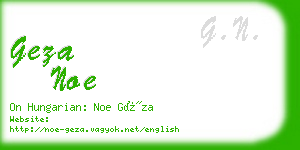 geza noe business card